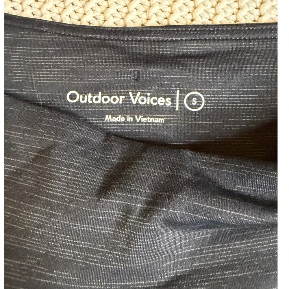 Outdoor Voices Hudson Shorts Black Space Dye Athletic Running Shorts Small